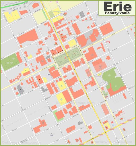 Downtown Erie Map .